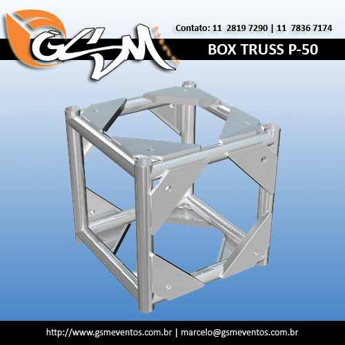 Cubo Box Truss 4 Faces Opostas 50x50cm